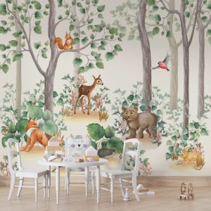 Cute Forest Animals and Bambi Wallpaper