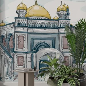 Linear Taj Mahal Palace Wallpaper