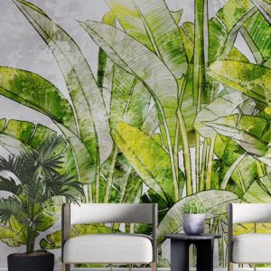 Green Banana Leaves Wallpaper