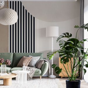 Geometric Pattern Wallpaper in Beige Tones