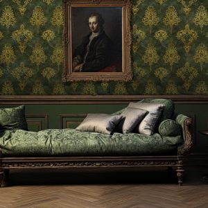 Vintage Wallpaper with Motif Patterns
