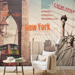 Statue of Liberty and Collage of Countries Wallpaper