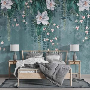 Orchid Flowers Hanging from Above 3D Wallpaper