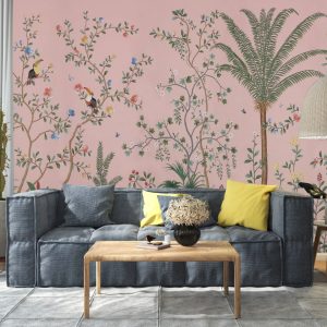 Tropical Forest and Flower Garden Wallpaper